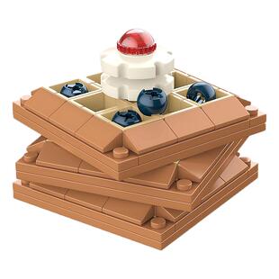 JAKI佳奇积木爱丽丝下午茶美食甜品蛋糕摆件创意拼装玩具礼物女生