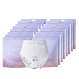 十月结晶安心裤孕产妇安睡裤型卫生巾女夜用经期拉拉裤舒睡裤32条