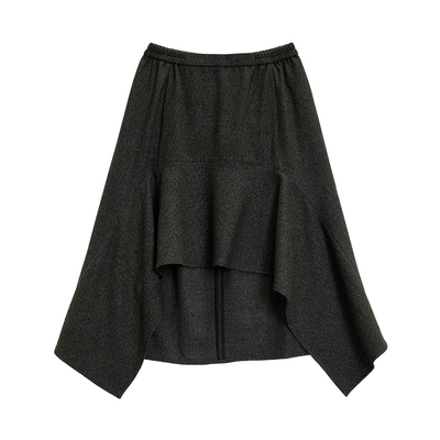 木子理想前短后长A版毛呢半身裙