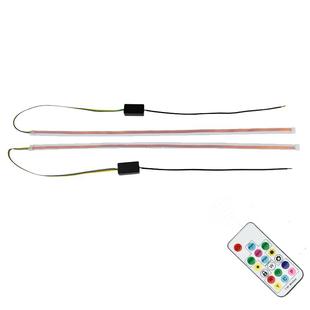 流水转向灯led流光超亮日行灯带加改装潢通用汽车导光条泪眼大灯