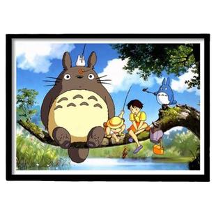 卡通钻石画2025年新款满钻动漫人物龙猫点贴钻十字绣儿童卧室小幅