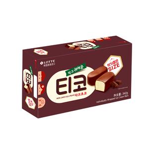 lotte乐天韩国进口迷你黑巧克力342g盒装冰淇淋牛奶雪糕冰激凌