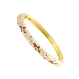 正宗北京景泰蓝手镯女珐琅细圈开口镀金汉服特色闺蜜送礼老外包邮