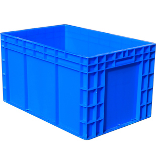 物流箱塑料长方形带盖周转箱加厚工业蓝色收纳箱龟缸胶箱整理箱子