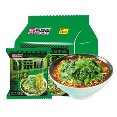 同碗福香菜面泡方便整箱批