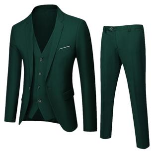 男士西服套装三件套商务职业正装男面试绅士韩版修身学生西装婚礼