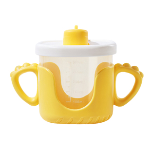 儿童水杯家用带刻度牛奶杯防摔幼儿园宝宝直饮吸管杯米糊喝汤喝奶