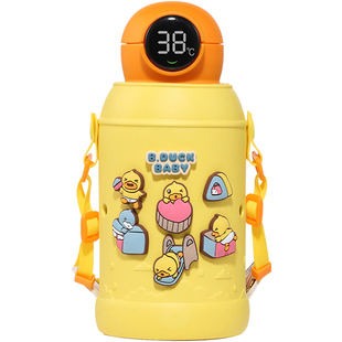 B.Duck小黄鸭儿童保温杯盖子Face水杯原装吸嘴吸管杯盖头水壶配件