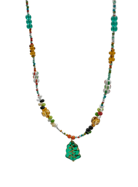 圣诞姜饼人手作琉璃水晶项链秋冬