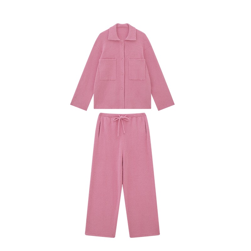 JNBYHOME女半边绒家居服套装