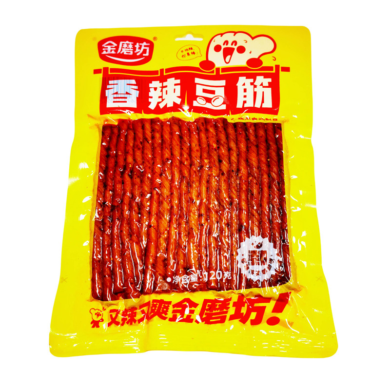 金磨坊香辣豆筋儿时辣条120g大包