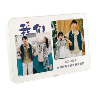 diy定制照片加相框合照洗打印相片做情侣礼物相册高级纪念摆台件