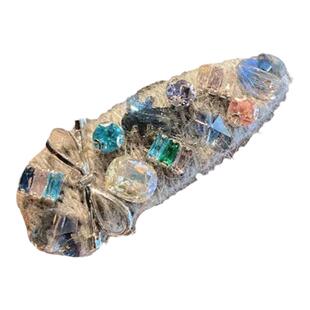 韩国东大门重工彩钻设计感边夹女秋冬毛线甜美侧边碎发夹发卡发饰