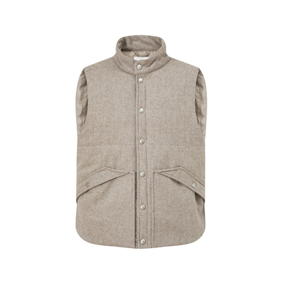 UTIMUS羊毛马甲150克新雪丽DR棉服50羊毛秋冬背心老钱复古通勤