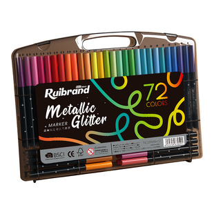 闪光笔彩色闪光马克笔儿童无毒炫彩啫喱荧光笔小学生专用软头画画划重点记号笔手账标记闪粉笔水彩流沙笔24色