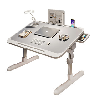 学生宿舍可调节折叠学习桌公寓带台灯飘窗电脑桌床上多功能小桌子