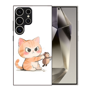 SamsungS26ultra适用23plus三星S24FE手机壳25+22加21u玻璃A56猫咪M55女54男53case20猫17苹果16外14硬15cute