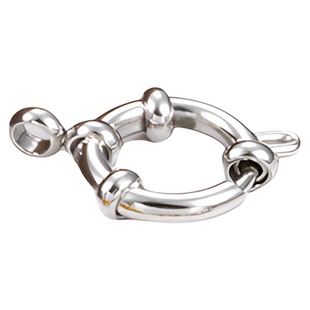 新款钛钢带圈弹弓扣饰品配件diy项链手链18K金连接扣不掉色挂件扣