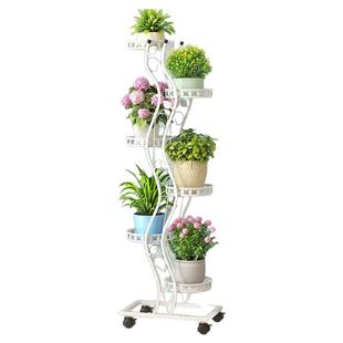 多层可移动省空间花架阳台客厅电视柜旁盆栽置物架阳台落地花架子