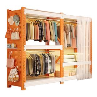 货架衣柜简易组装家用卧室房衣帽间挂衣架储物柜洞洞板开放式衣架