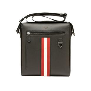 【自营】Bally/巴利新款男士黑色牛皮商务休闲单肩斜挎包男包正品