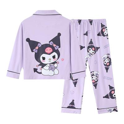 库洛米女童睡衣春秋款纯棉中大童小女孩可爱薄款长袖儿童家居服套