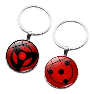 火影忍者写轮眼玻璃钥匙扣挂件 万花筒 佐助 月之眼 宇智波钥匙圈