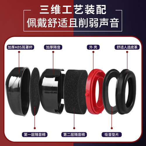 隔音耳罩睡觉学习超强降噪神器专业防噪音工业级睡眠专用静音耳机