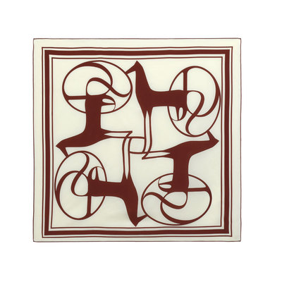 cremesu桑蚕丝印花方巾高级感