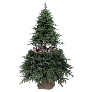 圣诞树老丈人手办展示架落地加密豪华PE云杉塔植绒带灯LED5色调节