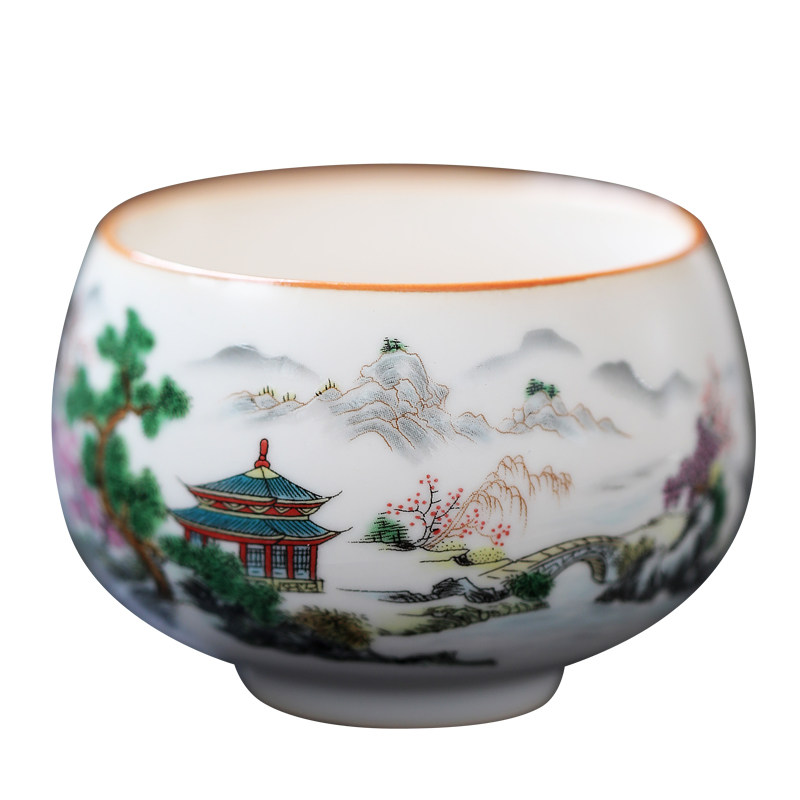陶瓷品茗杯闻香杯手工功夫茶具