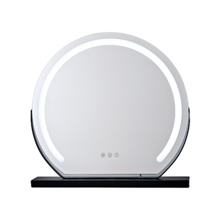 LED化妆镜梳妆台半圆化妆镜三色变光带灯化妆镜美容镜卧室家用