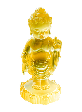 琉璃太子佛浴佛盆套装供奉摆件