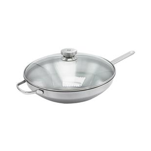 【自营】双立人不锈钢炒锅比利时原装进口无涂层炒锅32cm炒菜锅