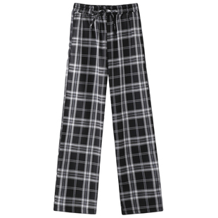 Sparrow Lab国潮牌黑白格子裤男女情侣宽松直筒休闲阔腿裤upward