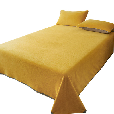 棉感绒秋冬季加厚床单吸湿排汗