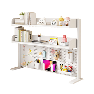 立式洞洞板桌面书架儿童学生书桌电脑办公桌上铁艺多层收纳置物架