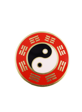 黄铜太极八卦磁吸保险柜摆件