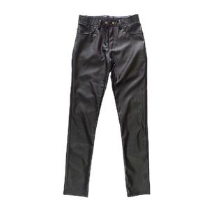 皮裤男2025新款高级感修身加绒摩托车机车防水冬季加肥加大男款