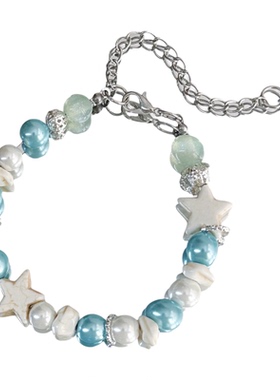 【星漾清晖】MIES原创设计海星贝壳珍珠手链女小众海洋风链条手串