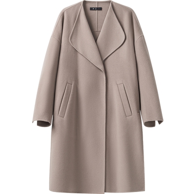 【播奥莱】播 bo 商场同款风羊毛呢大衣女冬新长款外套BDR4AD2732