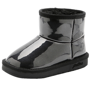 FVM女童雪地靴儿童棉鞋子2025新款冬季宝宝加厚防水防滑皮毛一体