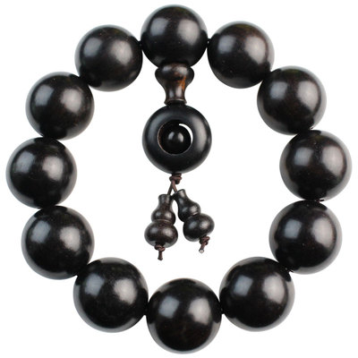 陵固思黑檀手串檀香乌木佛珠手链