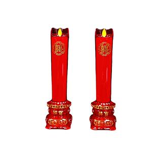 新型电子蜡烛灯结婚电蜡烛婚庆喜烛插电式拜堂洞房成亲电池蜡烛灯