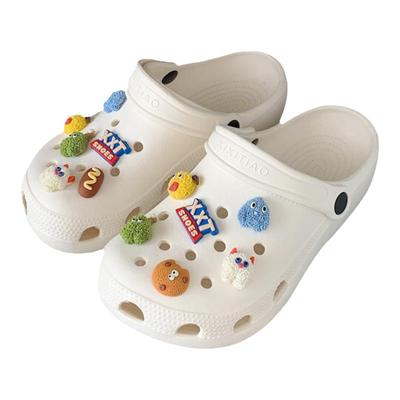 细细条可爱趣味小怪兽情侣凉拖鞋