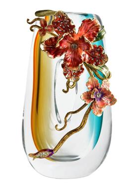 珐琅彩花瓶轻奢桌面摆件