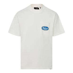 【折扣】REPRESENT 春季男士棉质复古做旧字母印花圆领短袖T恤