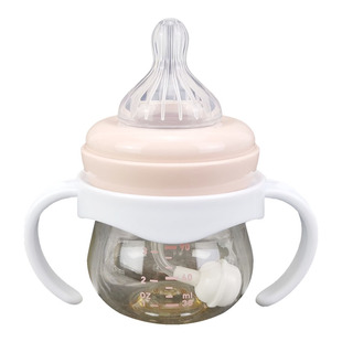 宝宝喝水小奶瓶120ml迷你可爱婴幼儿训练喝果汁PPSU食品级带手柄