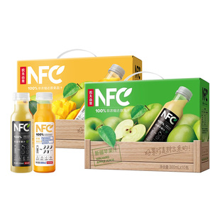 农夫山泉NFC纯果汁饮料 芒果混合汁新疆苹果汁300ml*20瓶手提礼盒