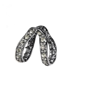 v型抓夹高级感水钻半扎发夹女后脑勺高颅顶头饰高马尾丸子头抓夹